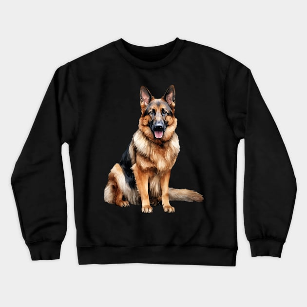 German Shepherd Crewneck Sweatshirt by DavidBriotArt